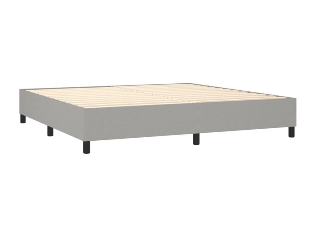 Struttura letto in tessuto grigio, 200 x 200 cm