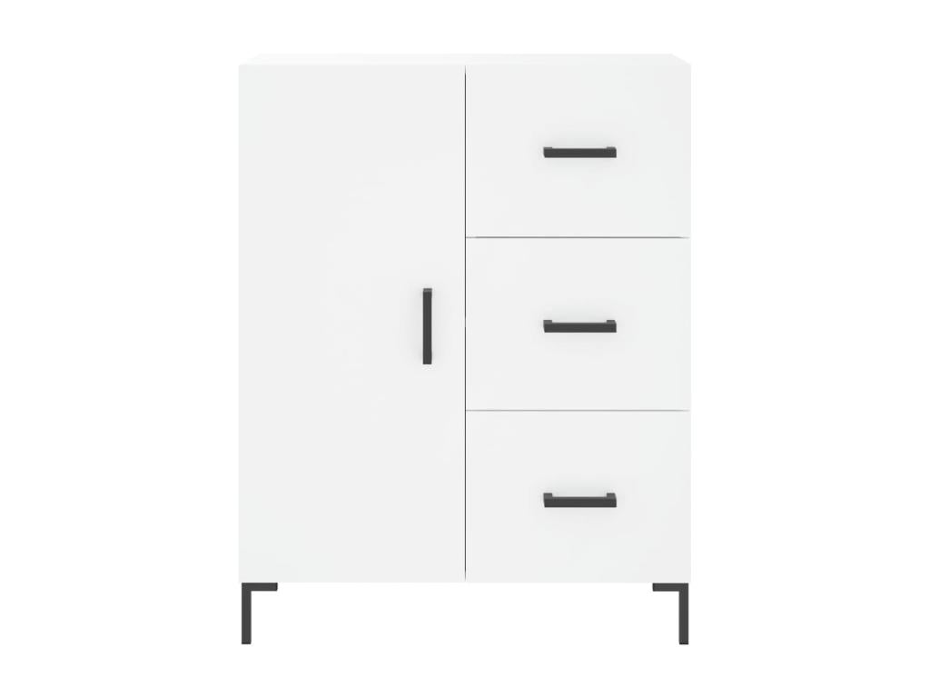 Credenza in legno ingegnerizzato bianco, 69,5 x 34 x 180 cm