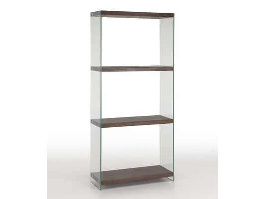 Libreria in vetro marrone