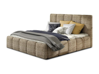 Struttura letto in tessuto beige, 180 x 200 cm
