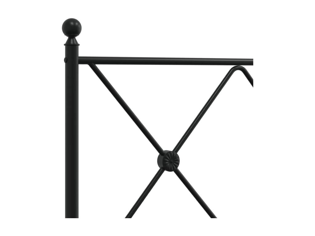 Struttura letto in metallo nero, 180 x 200 cm