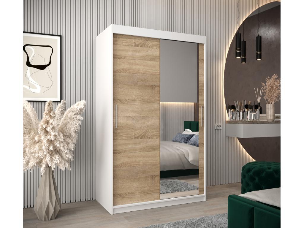 Armadio bianco a 2 ante, 120 x 62 x 200 cm