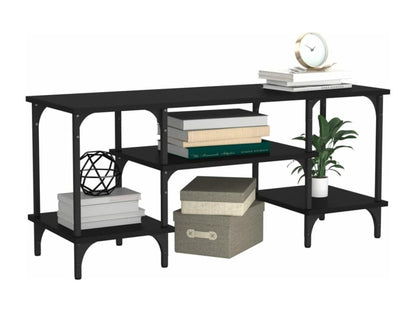 Mobile TV in legno ingegnerizzato nero, 102 x 35 x 45,5 cm