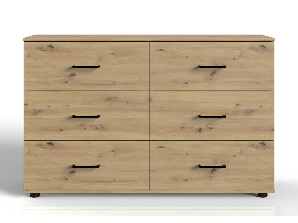Cassettiera naturale con contenitore