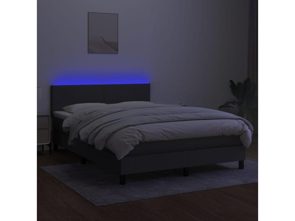 Struttura letto grigia, 140 x 190 cm