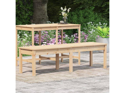Panca in legno massello naturale, 159,5 x 44 x 45 cm