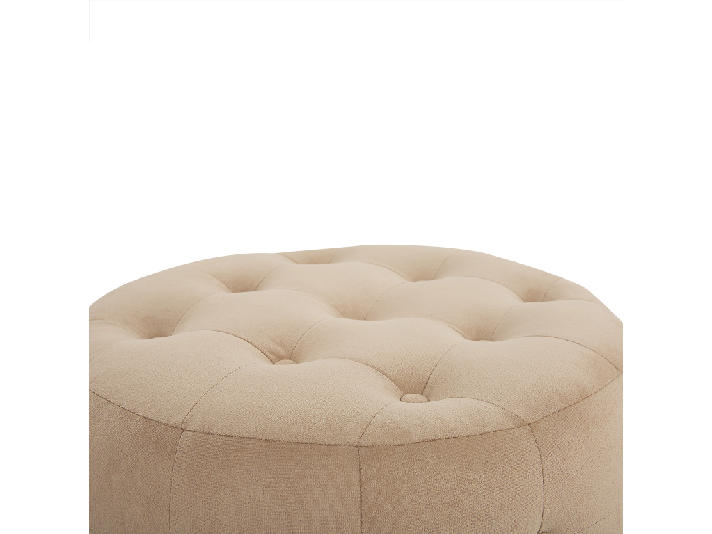 Pouf in velluto beige