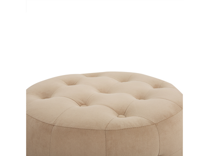 Pouf in velluto beige