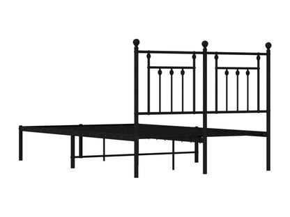Struttura letto in metallo nero, 135 x 190 cm