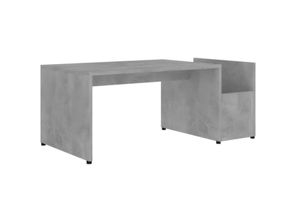 Tavolino da caffè in legno ingegnerizzato grigio, 90 x 45 x 35 cm