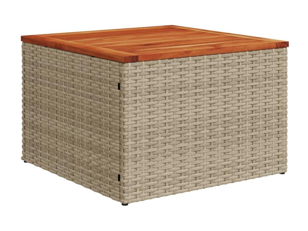 Set di mobili da esterno in vimini intrecciato in resina beige