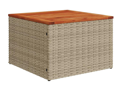 Set di mobili da esterno in vimini intrecciato in resina beige