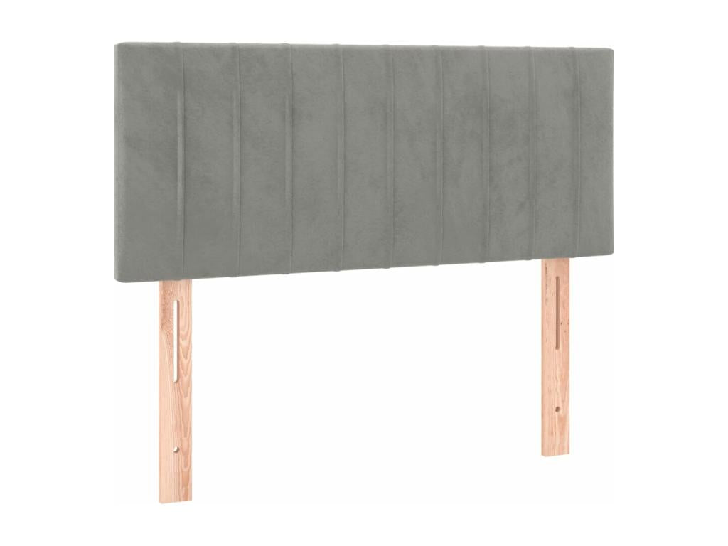 Struttura letto in velluto bianco, 80 x 200 cm