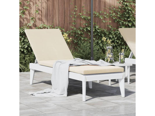 Poltrona lounge bianca, 186 x 60 x 29 cm