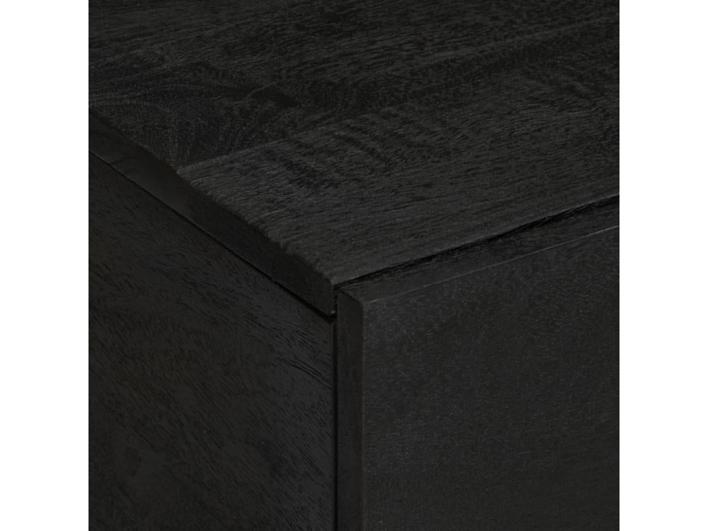 Tavolino da caffè in legno ingegnerizzato nero, 80 x 50 x 40 cm