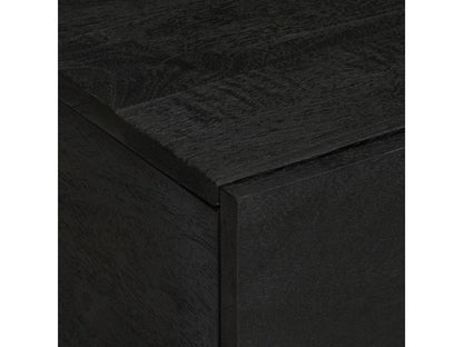 Tavolino da caffè in legno ingegnerizzato nero, 80 x 50 x 40 cm