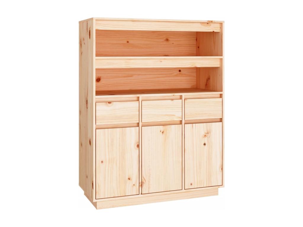 Credenza in legno massello marrone, 89 x 40 x 116,5 cm