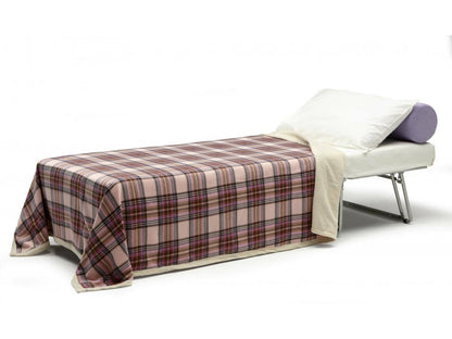 Struttura del letto in tessuto grigio