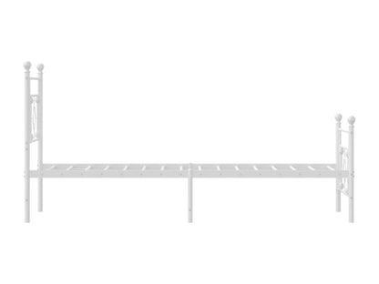 Struttura letto in metallo bianco, 75 x 190 cm