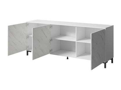Credenza in marmo nero, 81 x 200 cm