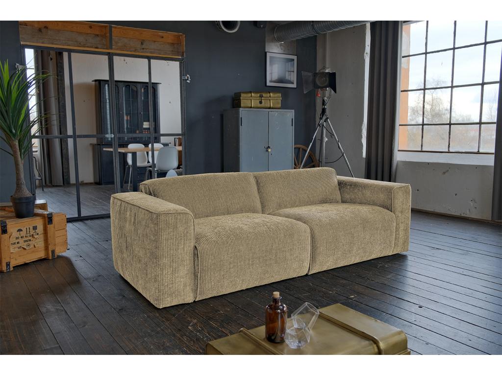 Divano in velluto beige