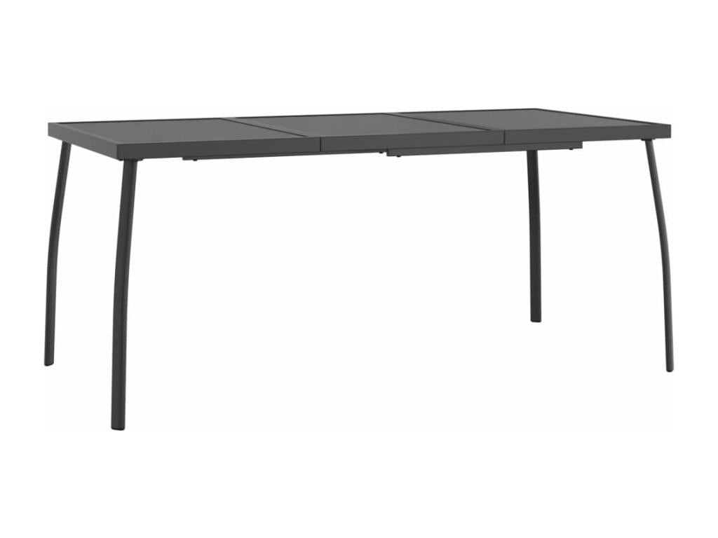 Set di mobili da esterno in metallo grigio
