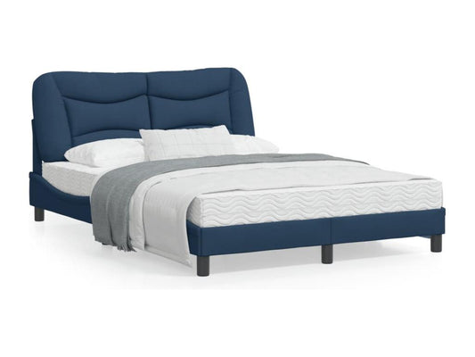 Struttura letto in tessuto blu, 140 x 190 cm