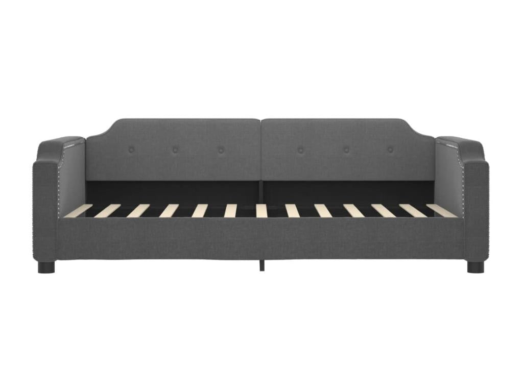 Struttura letto in tessuto grigio, 90 x 200 cm