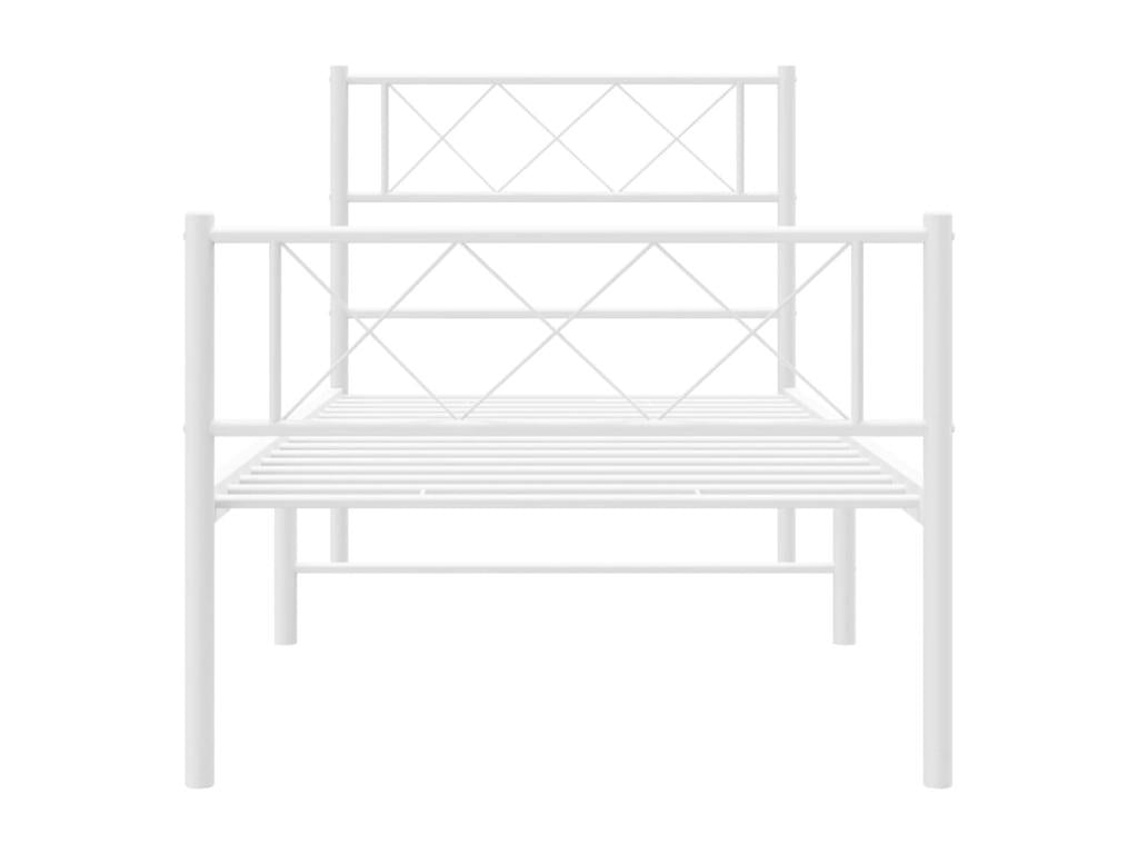 Struttura letto in metallo bianco, 90 x 200 cm