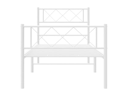 Struttura letto in metallo bianco, 90 x 200 cm