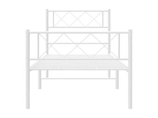 Struttura letto in metallo bianco, 90 x 200 cm