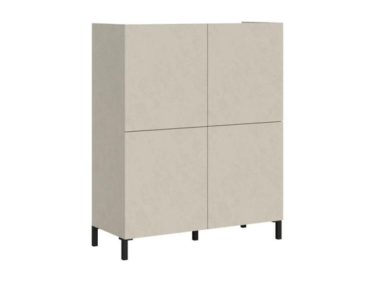Credenza grigia a 4 ante, 90 x 35 x 110 cm