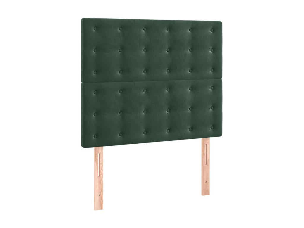 Struttura letto in velluto verde, 80 x 5 x 78 cm