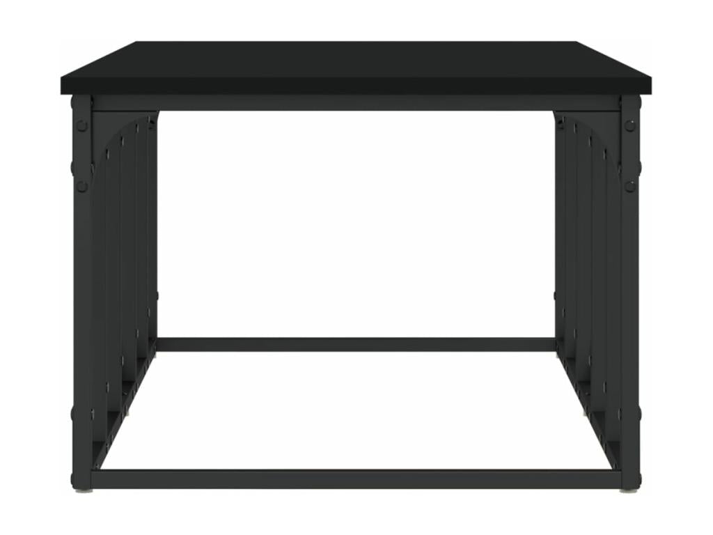 Tavolino da caffè in legno ingegnerizzato nero, 100 x 50 x 35,5 cm