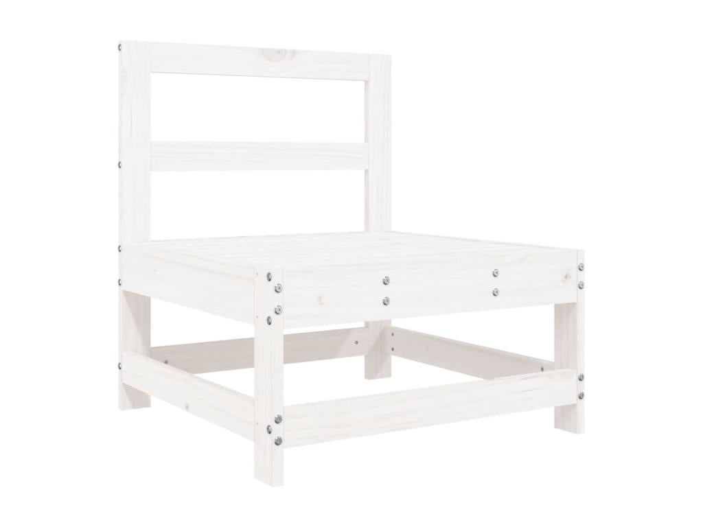 Set di mobili da esterno in legno massello bianco