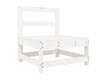 Set di mobili da esterno in legno massello bianco