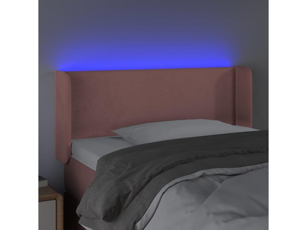 Struttura letto in velluto, 93 x 16 x 78 cm
