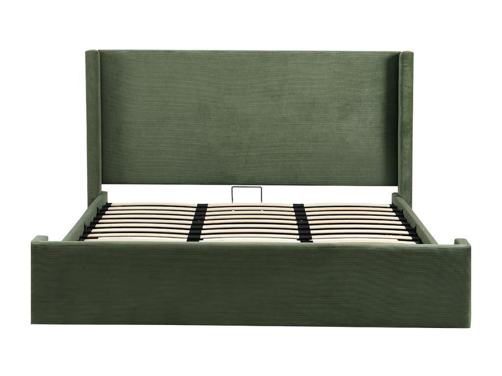 Struttura letto in velluto verde, 180 x 200 cm
