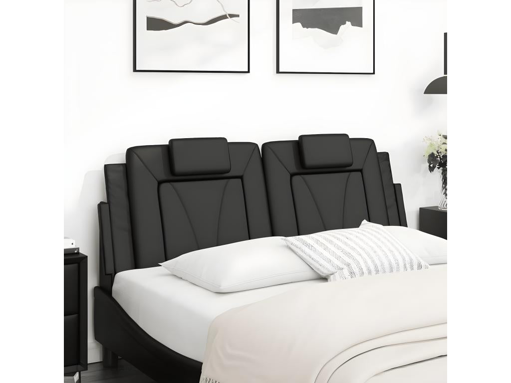 Struttura del letto in similpelle nera