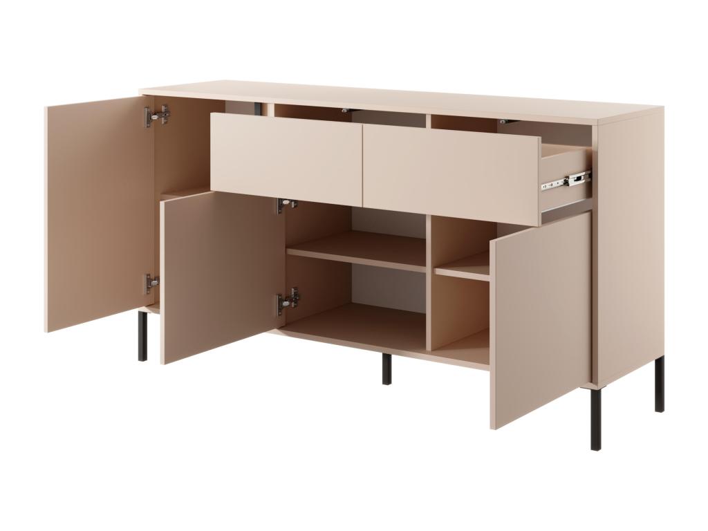 Cassettiera beige, 154 x 40 x 82 cm
