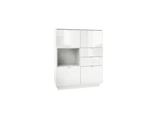 Credenza bianca, 123 x 103 x 38 cm