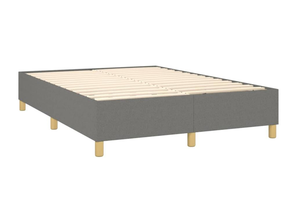 Struttura letto in tessuto grigio, 140 x 190 cm