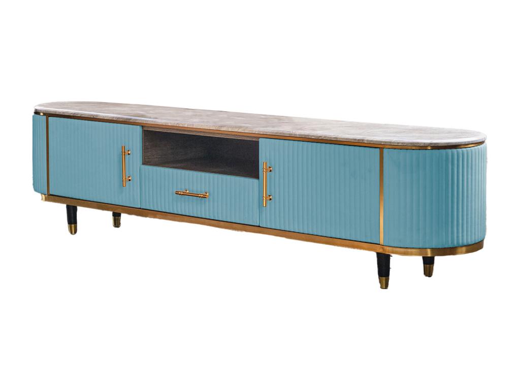 Credenza in similpelle blu