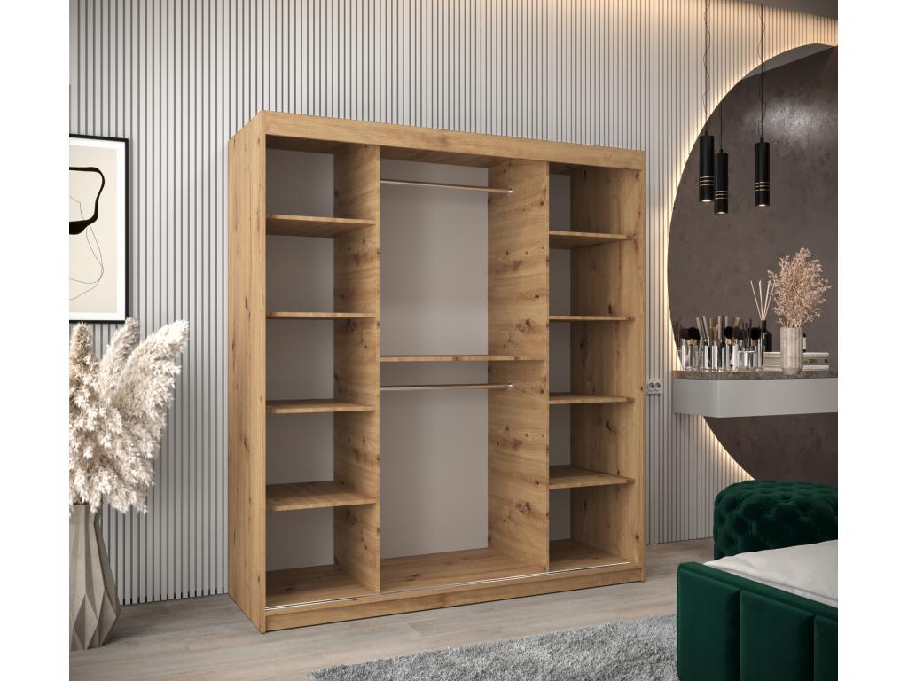 Armadio marrone a 2 ante, 180 x 62 x 200 cm