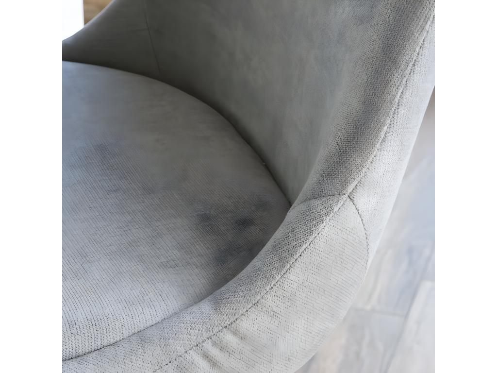 Sedia in tessuto grigio, 47 x 87 cm