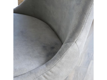 Sedia in tessuto grigio, 47 x 87 cm