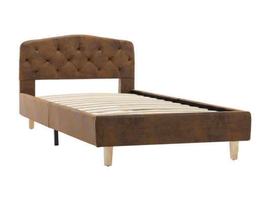 Struttura letto in similpelle naturale, 90 x 200 cm