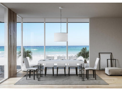 Tavolo bianco, 90 x 200 cm