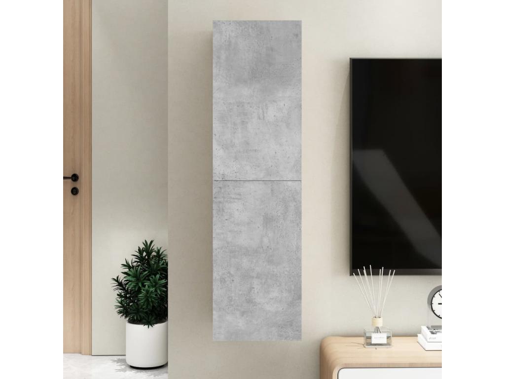 Mobile TV grigio, 30,5 x 30 x 110 cm
