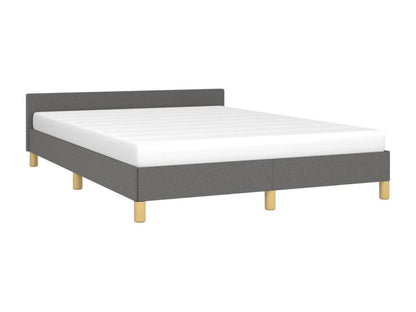 Struttura letto in tessuto grigio, 140 x 190 cm